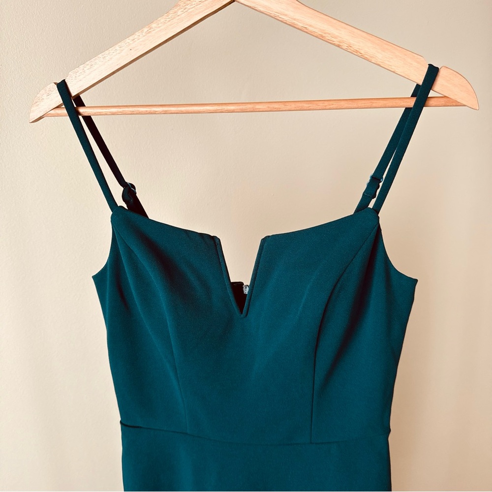 Speechless Teal Cutout Cocktail Dress with Spaghetti Straps